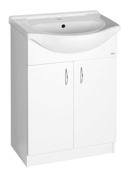 AQUALINE SIMPLEX ECO 65 umyvadlová skříňka včetně umyvadla 63x83,5x30,7cm SIME650 - Aqualine