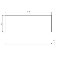 AQUALINE VEGA deska pod umyvadlo 125x45cm, dub platin VG730 - Aqualine