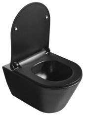 SAPHO WC sedátko, SLIM, Soft Close, černá mat 100787-110 - Sapho