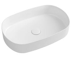 ISVEA INFINITY OVAL keramické umyvadlo na desku, 55x36cm, bílá 10NF65055 - Isvea