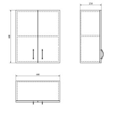 AQUALINE SIMPLEX ECO závěsná skříňka 60x60x24cm SIME535 - Aqualine