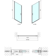 POLYSAN ZOOM LINE sprchové dveře 900mm, čiré sklo ZL1290 - Polysan