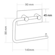 SAPHO Samolepící držák toaletního papíru, nerez mat 33207 - Sapho
