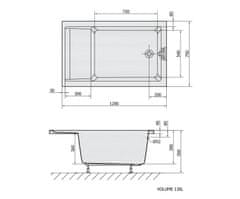 POLYSAN JAZZ sedací vana 120x75x39cm, bílá 72913 - Polysan