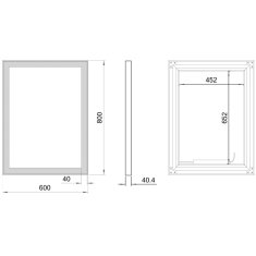 SAPHO GANO zrcadlo s LED osvětlením 60x80cm, černá LG260 - Sapho