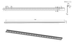 SAPHO Spádová lišta, levá, výška 10mm, délka 1000mm, nerez mat SPD10-L - Sapho