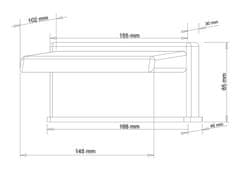 SAPHO Výtoková hubice na okraj vany, šířka 145mm, kaskáda, chrom 5106 - Sapho