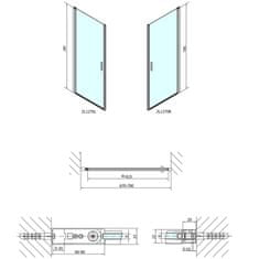 POLYSAN ZOOM LINE sprchové dveře 700mm, čiré sklo ZL1270 - Polysan