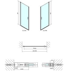 POLYSAN ZOOM sprchové dveře 700mm, čiré sklo ZL1270 - Polysan