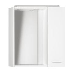 AQUALINE ZOJA/KERAMIA FRESH galerka s LED osvětlením, 60x60x14cm, pravá, bílá 45022 - Aqualine