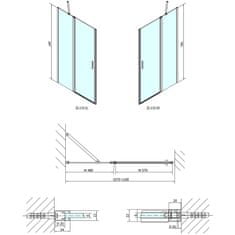 POLYSAN ZOOM LINE sprchové dveře 1100mm, čiré sklo ZL1311 - Polysan