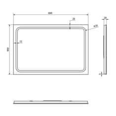 SAPHO GEMINI zrcadlo s LED osvětlením 400x600mm GM040 - Sapho