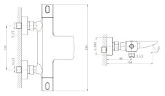 SAPHO MIXONA nástěnná vanová termostatická baterie, chrom MG410 - Sapho