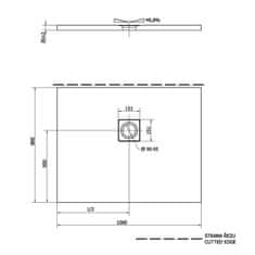 POLYSAN FLEXIA vanička z litého mramoru s možností úpravy rozměru, 100x80cm 72926 - Polysan