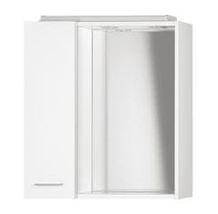 AQUALINE ZOJA/KERAMIA FRESH galerka s LED osvětlením, 60x60x14cm, levá, bílá 45021 - Aqualine