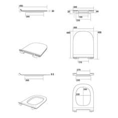 KERASAN FLO WC sedátko, SLIM, Soft Close, bílá 319101 - Kerasan