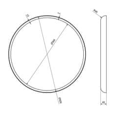 SAPHO FLOAT kulaté zrcadlo s LED podsvícením ? 600mm, bílá 22559 - Sapho