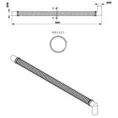 Bruckner FLEXY ohebná propojovací trubka, L-80cm, koleno 40/40mm 164.321.0 - Bruckner