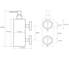 SAPHO X-ROUND dávkovač mýdla 550ml, chrom XR102 - Sapho