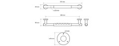 SAPHO Pevnostní madlo s protiskluzem 300mm, nerez lesk XR504 - Sapho