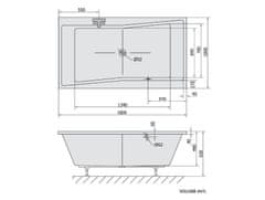 POLYSAN QUEST obdélníková vana 180x100x49cm, bílá 78511 - Polysan