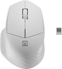 Natec Natec optická myš SISKIN 2/Kancelářská/Optická/Pro praváky/1 600 DPI/USB+BT/Bílá