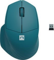 Natec Natec optická myš SISKIN 2/Kancelářská/Optická/Pro praváky/1 600 DPI/USB+BT/Modrá