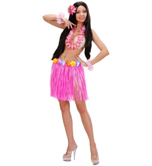 Widmann Havajská sukně s květinovým páskem - 45 cm (růžová)