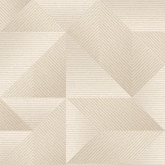 Béžová 3D geometrická tapeta na zeď, TP422972, Exclusive Theards, Design ID, 0,53x10m