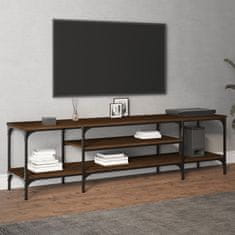 Vidaxl TV skříňka hnědý dub 161 x 35 x 45 cm kompozitní dřevo a železo