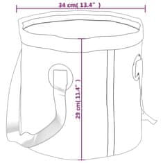 Vidaxl Skládací kbelíky 2 ks černé 30 l PVC
