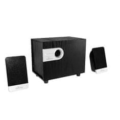 Media-Tech  MT3310 NOVELTY 2.1, 3 pásmový set reproduktorů, dřevěný woofer, RMS 15W