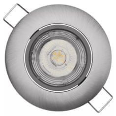 Emos Stříbrné LED bodové svítidlo 5W s výklopným rámečkem Economy+ Barva světla: Denní bílá ZD3222
