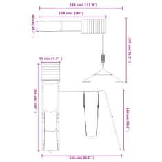 Vidaxl Dětské hřiště na zahradu impregnované borové dřevo