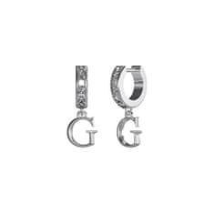 Guess Stylové ocelové náušnice s krystaly Huggie Me JUBE03148JWRHT/U