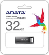 Adata UR340/32GB/100MBps/USB 3.2/USB-A/Černá