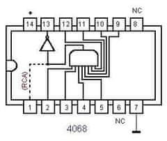 HADEX 4068 - 8 kanál. NAND,AND, DIL14 /MHB4068/