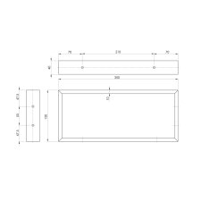 SAPHO Podpěrná konzole 350x150x40mm, lakovaná ocel, zlato mat, 1 ks 30366 - Sapho