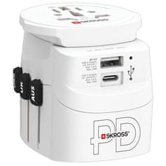 Cestovní adaptér PRO Light USB AC30PD World, 7A max., USB A+C, PD 30W, UK+USA+Austrálie/ Čína