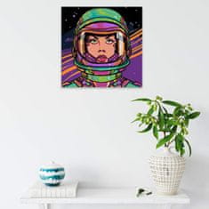 Malujsi Malování podle čísel - Astronautka - 80x80 cm, plátno vypnuté na rám