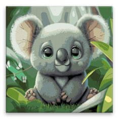 Malujsi Malování podle čísel - Koala Hezounek - 80x80 cm, bez dřevěného rámu