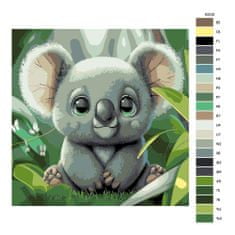 Malujsi Malování podle čísel - Koala Hezounek - 80x80 cm, bez dřevěného rámu