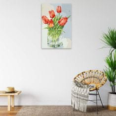 Malujsi Malování podle čísel - Tulipány ve váze 03 - 80x120 cm, plátno vypnuté na rám