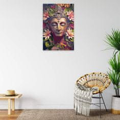 Malujsi Malování podle čísel - Buddha v leknínu - 80x120 cm, bez dřevěného rámu