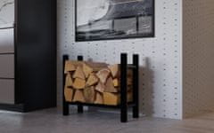 Sortland Stojan na dřevo ke krbu Medya - kulatý rám | 60x60x30 cm