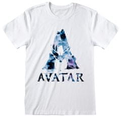 CurePink Pánské tričko Avatar: Big A (M) bílá bavlna