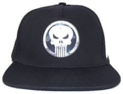 CurePink Čepice - kšiltovka snapback Marvel|Punisher: Logo (nastavitelná)