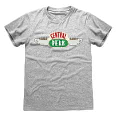 CurePink Unisex tričko Friends|Přátelé: Central Perk (S) šedé bavlna