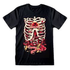 CurePink Pánské tričko Rick And Morty: Anatomy Park (L) černé bavlna
