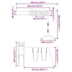 Vidaxl Dětské hřiště na zahradu masivní dřevo douglasky